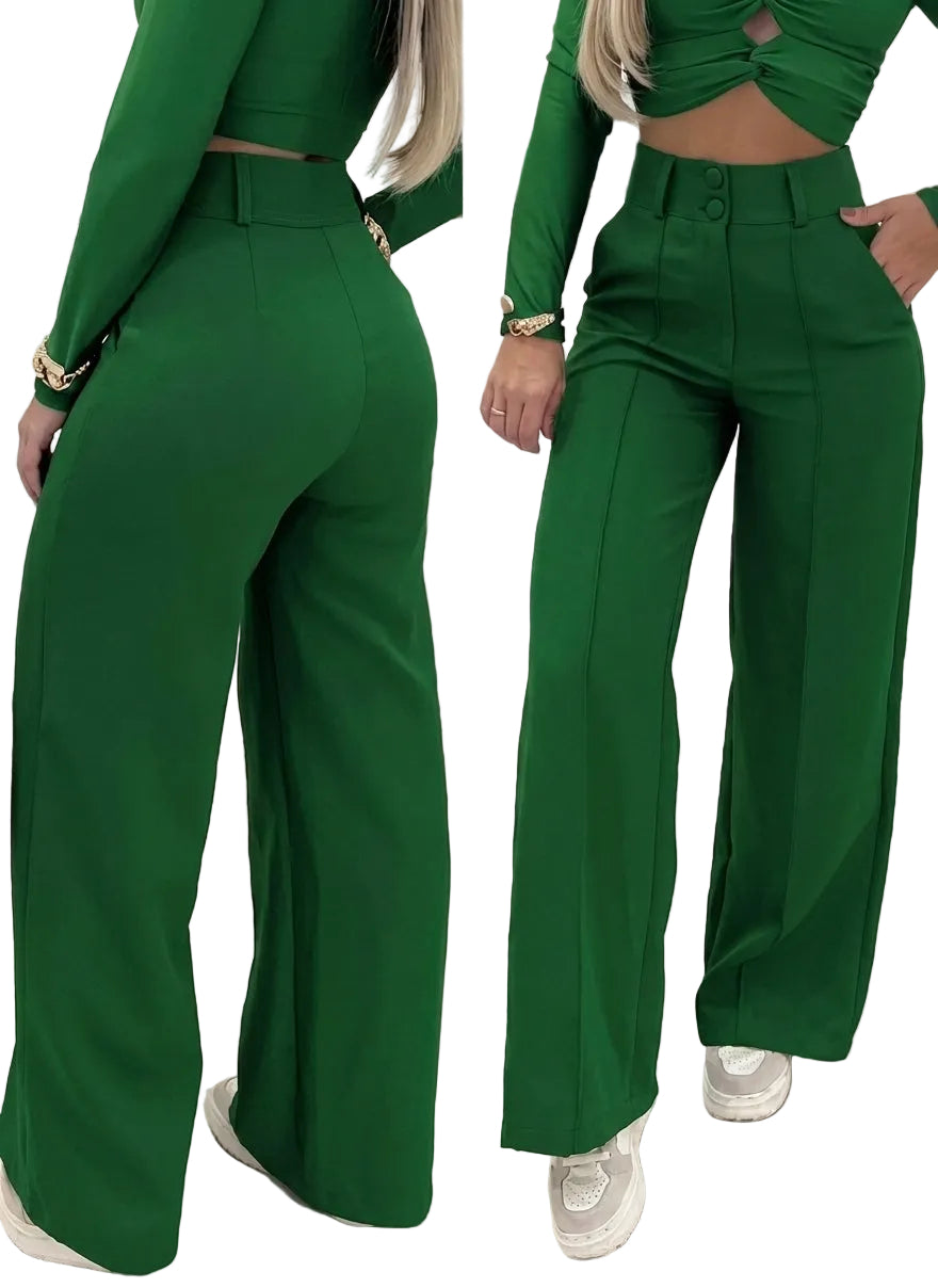 Classic High-Waist Pants