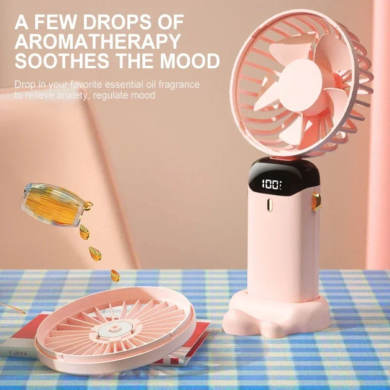 Mini Cooling Fan — 5 Speed Rechargeable