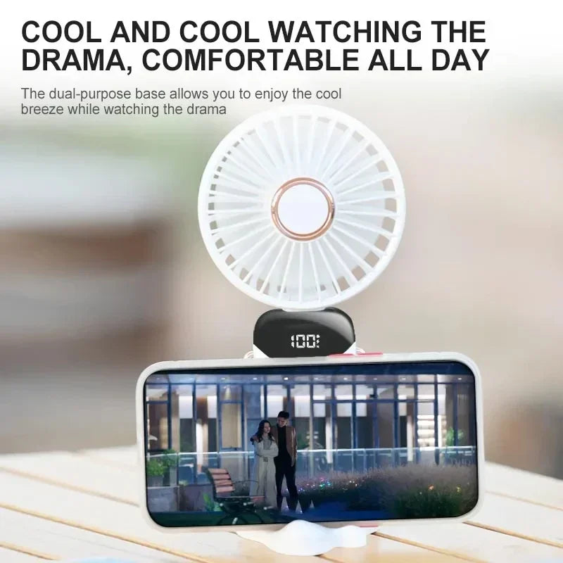 Mini Cooling Fan — 5 Speed Rechargeable