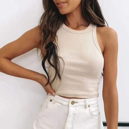 Essential Ribbed Crop Tank