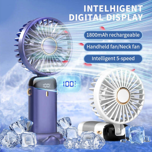 Mini Cooling Fan — 5 Speed Rechargeable